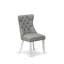 Chaises de salle à manger Dallas Parson - Ensemble de 2 chaises rembourrées capitonnées en tissu de polyester gris foncé capitonnées-572955742