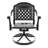 All-Weather 7 Cast Aluminum Dining - 6 Swivel Chairs & Rectangular Black Table, Graceful Carving Patterns, Weather Resistance, Comfortable Seating Configuration, 360 Rotatable Chairs-889417500