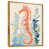 Toile avec cadre flottant or