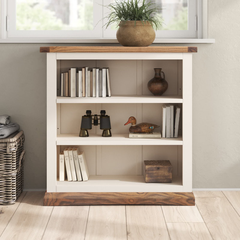 Arley 90cm H x 90cm W Standard Bookcase, Waxed Oak, 90cm H x 90cm W x 30cm D