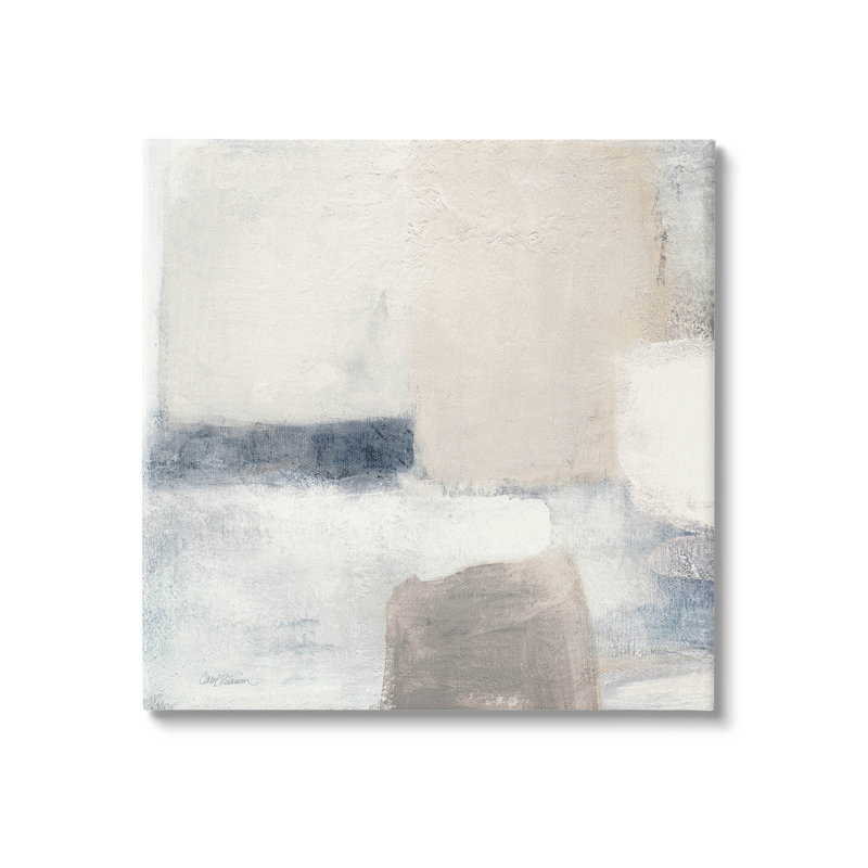 Muted Geometric Abstract Shapes 36" Canvas Print