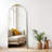 Large Arched Rectangle Wood Framed Full-Length Mirror with Stand Bathroom Vanity Mirror-1285522384-1285522390