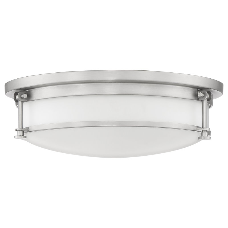 Plafonnier encastré 3 lumières 16 po, Nickel antique