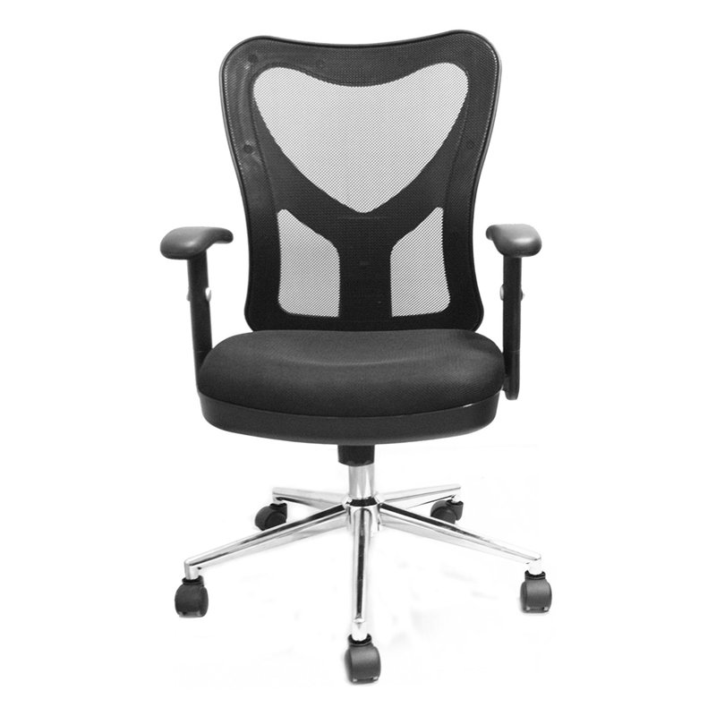 Techni Mobili High Back Mesh Office Chair With Chrome Base