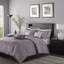 Ensemble de housse de couette pour lit double / grand lit mauve moderne et contemporain mauve 6 pièces-996180978-996180981