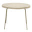 Ensemble de causeuse et de table basse d'extérieur moderne, ensemble de conversation de patio toutes saisons avec coussins épais, meubles bistro 2 pièces pour la cour, le balcon, le jardin, blanc cassé