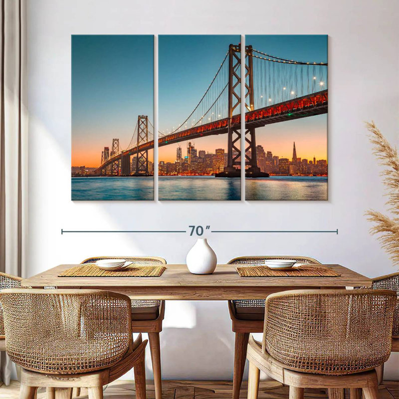 Nicci Illuminated Oakland Bay Bridge, 24" H x 38" W