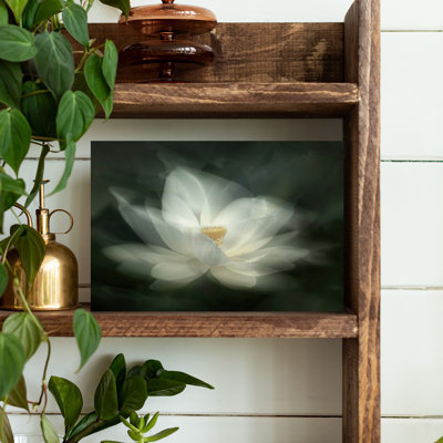 Dashiell Contemporary Art Abstract Peaceful Serene Lily Lotus Flower Summer Wall Art - Wrapped Canvas Print