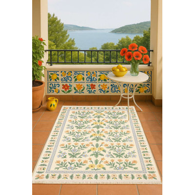 Tapis jaune Cottagecore