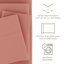 Ensemble de draps en microfibre doublement brossée 4 pièces Becky Cameron 1800 Series-2084323840-2038499687