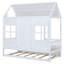 Lit simple en bois avec lit gigogne simple, lit de jour en bois blanc pour chambre à coucher ou chambre d'amis-133830610