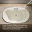 Baignoire à bulles chauffante ovale 72 po x 42 po avec tourbillon et drain central-51704184