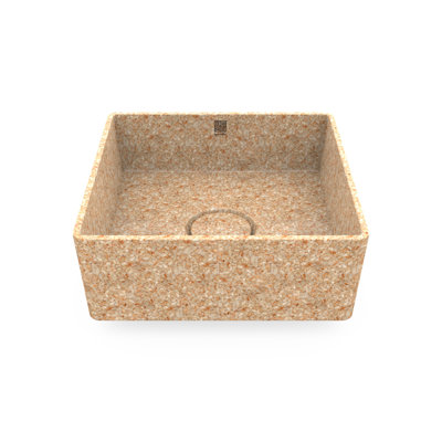 Woodio Cube40 15.748'' Wood Square Bathroom Sink