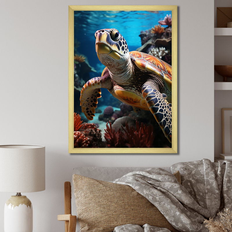 Animaux, reproduction sur toile, H 44 po x l 34 po x P 1,5 po, Cadre photo doré
