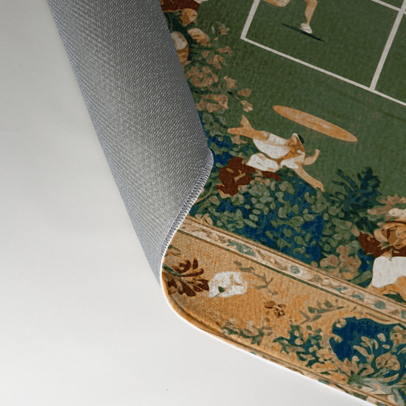 Tapis d'intérieur et d'extérieur brun français, Rectangle 9 pi x 12 pi
