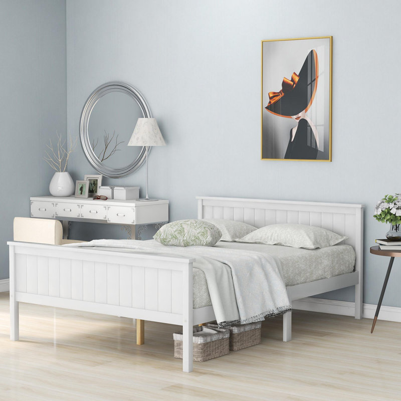 Rowlett Solid Wood Bed, Double (4'6)