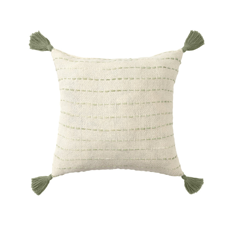 Housse de coussin Dash Sage / Ivory, Polyester/Polyfill