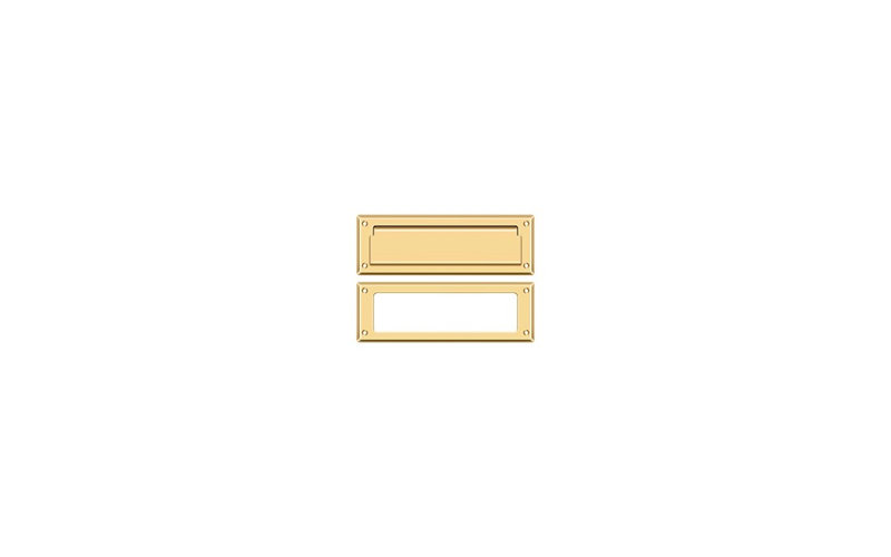 Deltana MS626CR003 Mail Slot 8-7/8" with Interior Frame in PVD Polished Brass, PVD Polished Brass