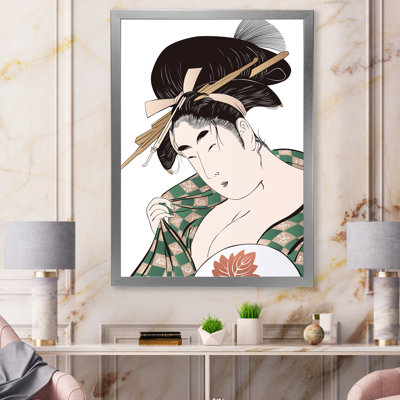 Femme japonaise Ukiyo-E - Peinture sur toile