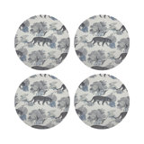 Leopard Walk Pebble 16" Vinyl Placemat