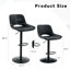 Ensemble de 2 tabourets de bar pivotants à hauteur réglable, tabourets de comptoir revêtus de lin pour bar et îlot de cuisine-55549583
