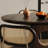 Black Brown Retro Three-dimensional Round Table-523921214