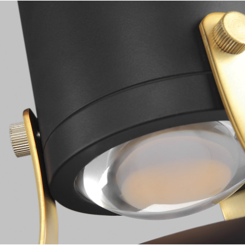 Luminaire suspendu simple à 1 lumière DEL à intensité variable Uma, Noir mat, H 19,75 po x l 16,5 po x P 16,5 po