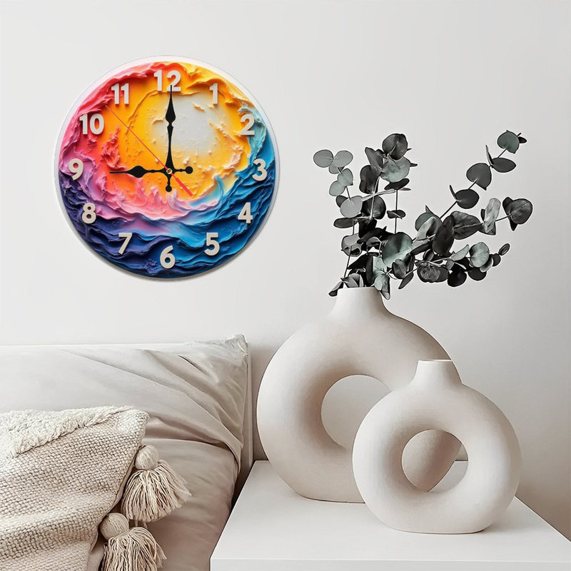 Horloge colorée