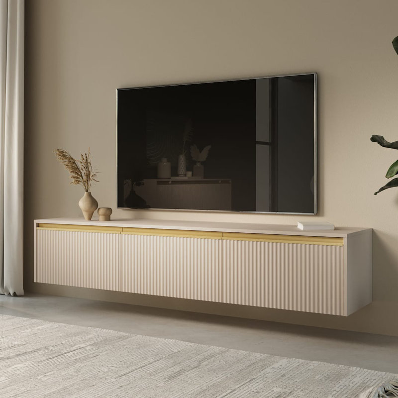Ahil Unfinished TV Stand for TVs up to 60", Beige