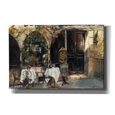 «Meeting at the Cafe» par Marilyn Hageman, reproduction d'art sur toile tendue