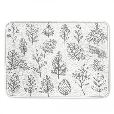 Tapis de bain feuillage
