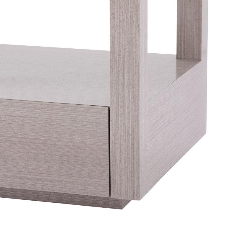 Gavin Glass End Table, Taupe Gray