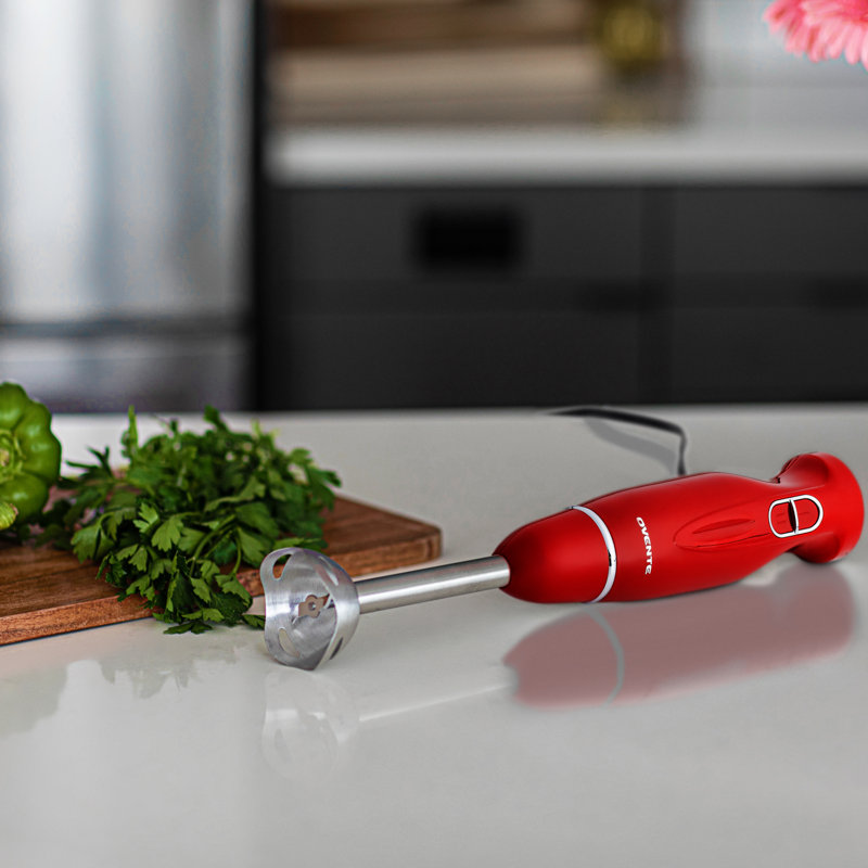 Red Stainless Steel Variable Speed Immersion Blender