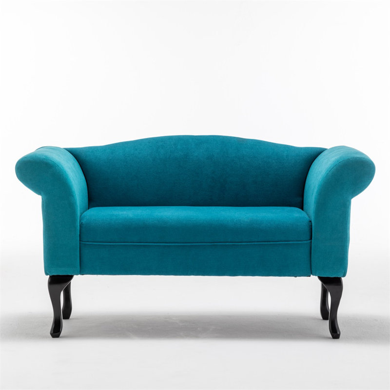 Beecham 52.76'' Upholstered Sofa, Blue Linen