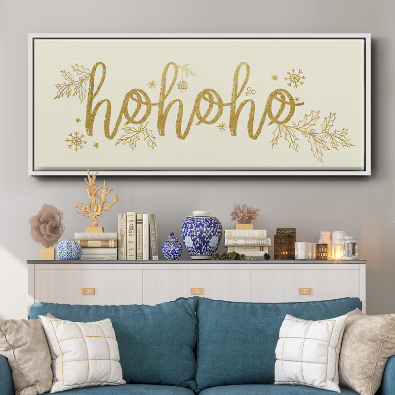 Toile encadrée dorée HOHOHO