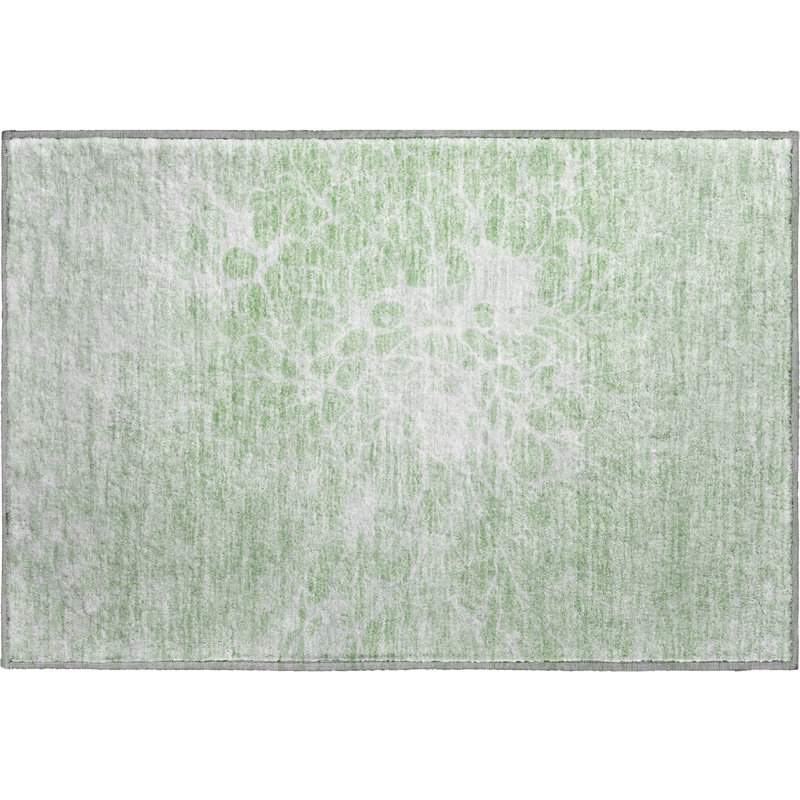 Tapis menthe de qualité supérieure lavable à la machine Arnette, Rectangle 1 pi 8 po x 2 pi 6 po