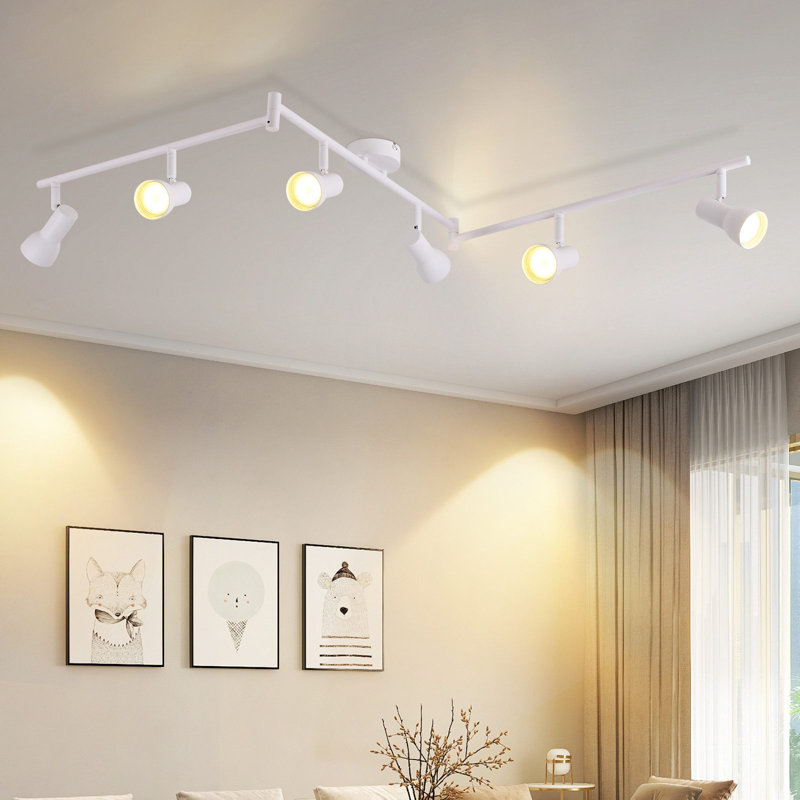 Ceiling spotlight 2-flame ceiling lamp hallway - ceiling light modern design interior spotlight GU10 ceiling spots metal 350° swivel spots for bedroom living room kitchen (without bulb)