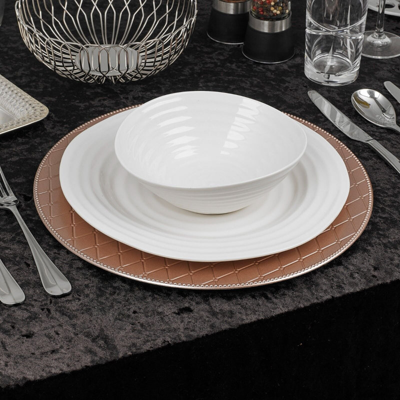Amanvir Melamine Geometric Charger