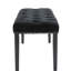 Banc en velours noir pour le salon, la chambre à coucher - tabouret avec repose-pieds avec coussin confortable, capacité de 330 lb, L 45,24 po x l 17,29 po, H 18,37 po, pieds en plastique avec protection, capacité-1808500260