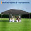 Pop Up Gazebo Canopy Tent, 210D UV-Resistant Oxford Fabric, Rust-Proof Frame with 3 Adjustable Heights, Quick Setup Outdoor Shelter with Full Accessories-129589826-129589828