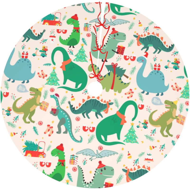 Animal Print Polyester Blend Tree Skirt