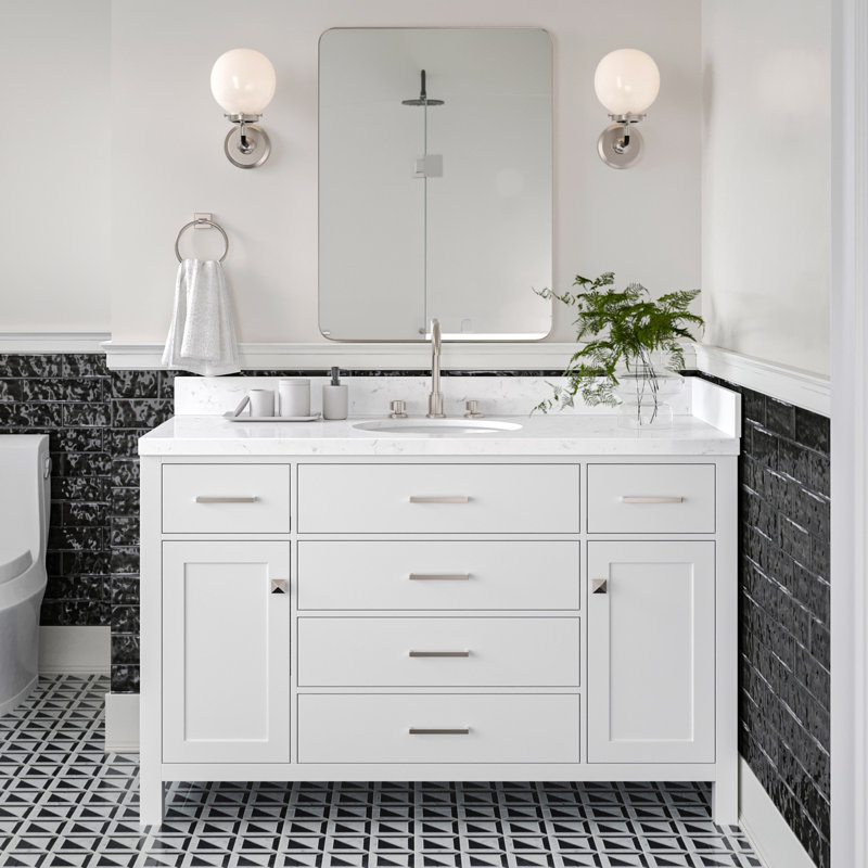 3_ARIEL Bristol 60 Single Sink Bathroom Vanity with Carrara White Quartz, White, 54"