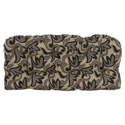 Rounded Back Solid Tapestry Settee Cushion Set (Set Of 3)