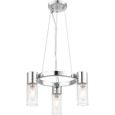 3 - Light Wagon Wheel Chandelier