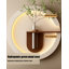 Décoration murale ronde en forme de plante verte crème-1577441279