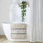 Tapis pour salle de bain à rayures tissées à la main Boho