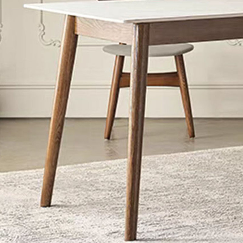 Ensemble de salle à manger en bois de frêne et planche à roulettes pour petits espaces, H 29,5 po x L 62,9 po x l 31,4 po