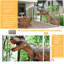 Auvent latéral rétractable 71 po x 138 po, semi-transparent avec impression UV, UPF50 +, idéal pour bloquer la poussière, le soleil et le vent, créant un espace privé pour le jardin, le balcon et la piscine.
