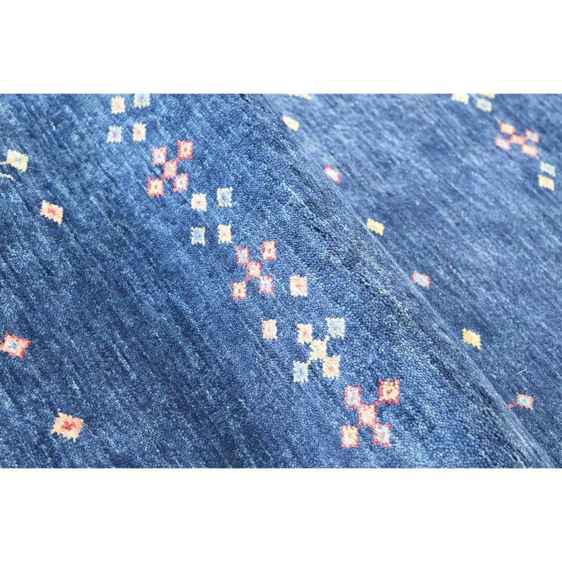 Handmade Wool Gingham Area Rug, Rectangle 9' x 12'