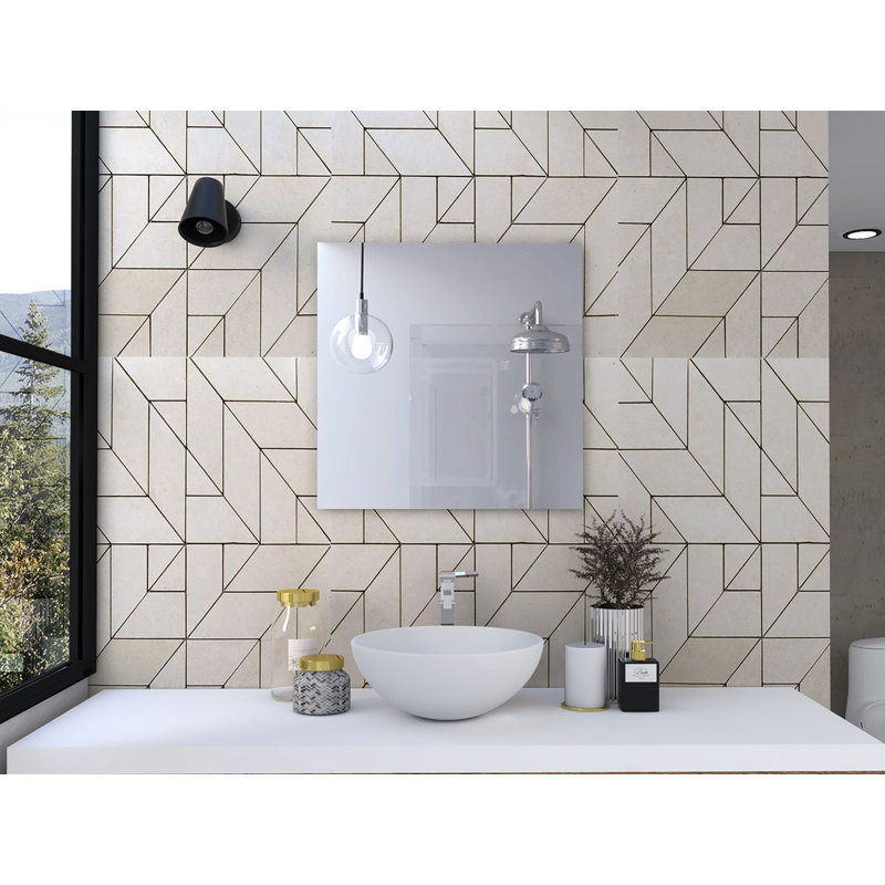 Miroir de salle de bain Alexx, 23,6 po x 23,6 po